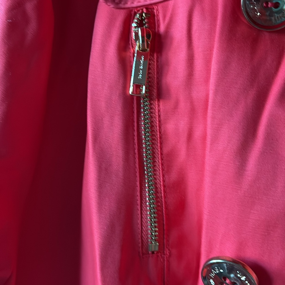 Michael Kors Double Breasted Gold Button and Zippers Trench Coat - Picture 10 of 12